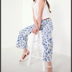 Old Navy Girls High-Waisted Baggy Wide-Leg‎ Mermaid Jeans Size 14 Regular